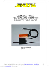 Spectra FW V1.3 User Manuals