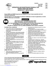 Ingersoll-Rand 2920B9 Operation And Maintenance Manual