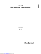 Max Control ASX-8 User Manual