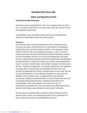 MobilMAX MX-LOCare BR1 Safety And Regulatory Manual