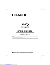 Hitachi HBD316 User Manual