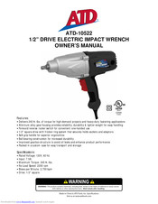 ATD Tools ATD-10522 Owner's Manual