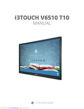 i3-TECHNOLOGIES i3TOUCH V6510 T10 Manual