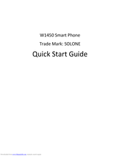 SOLONE W1450 Quick Start Manual