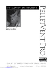 Simpson PelletVent Pro Installation Instructions Manual