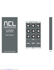 ACL VC PANNING AMPLIFIER User Manual