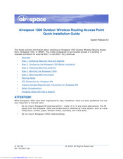 Airespace 1300 Quick Installation Manual