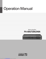 Inter-m PA-120A Operation Manual