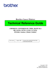 Brother HL-P2500 Technical Reference Manual