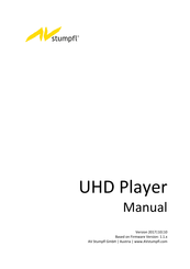 AV Stumpfl UHD Player Manual