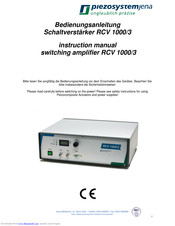piezosystemjena RCV 1000/3 Instruction Manual