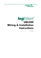 Deister electronic LogIdent UDL500 Wiring & Installation Instructions