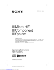 Sony CMTBX50BTi - Music Streaming Micro Hi-Fi Shelf System Operating Instructions Manual