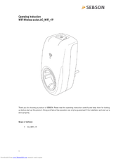 SEBSON AC_WIFI_1R Operating	 Instruction