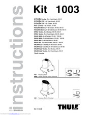 Thule Kit 1003 Manuals ManualsLib