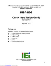 IEI Technology IMBA-BDE-1518-R10 Quick Installation Manual