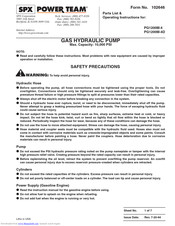 Power Team PG1200M-4 Operating Instructions Manual