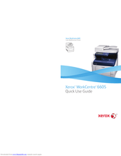 Xerox WorkCentre 6605DN Quick Use Manual