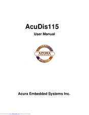 Acura Embedded Systems AcuDis115 User Manual