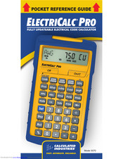 Calculated Industries ElectriCalc Pro Pocket Reference Manual