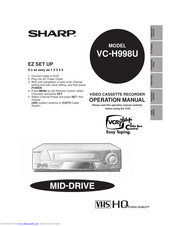 Sharp VC-H998U Operation Manual