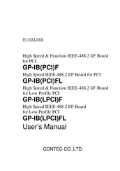 Contec GP-IB(PCI)F, GP-IB(PCI)FL, GP-IB(LPCI)F, GP-IB(LPCI)FL User Manual