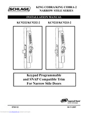 Schlage KC9233-2 Installation Manual