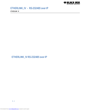 Black Box ETHERLINK IV Manual