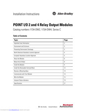Allen-Bradley POINT I/O series Installation Instructions Manual