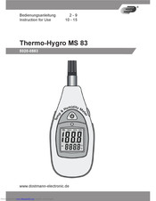 Dostmann Electronic MS 83 Instructions For Use Manual