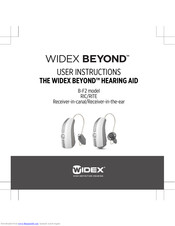 Widex BEYOND B-F2 RIC User Instructions