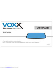 Voxx RVM740SM Quick Manual