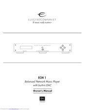 ELECTROCOMPANIET ECM 1 Owner's Manual