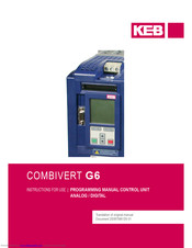 Keb COMBIVERT G6 Instructions For Use Manual