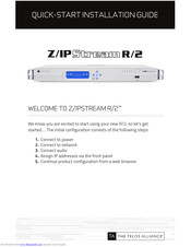 The Telos Alliance Z/IPSTREAM R/2 Quick Start Installation Manual