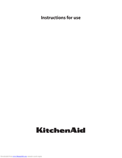 KitchenAid KOHCP-60600 Instructions For Use Manual