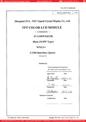 SVA NEC SVA190WX01TB Instructions Manual