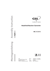 GSS HRC 312 AV S Assembly Instructions Manual