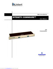 Liebert SiteNet CommSure User Manual