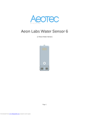 Aeon Labs Aeotec Water Sensor 6 Manual
