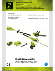 ZIPPER MASCHINEN ZI-GPS40V-AKKU User Manual