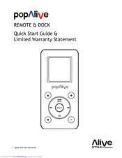 Alive Popalive Quick Start Manual & User Manual
