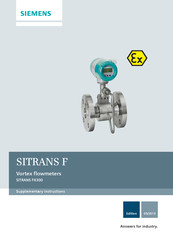 Siemens SITRANS FX300 Supplementary Instructions Manual