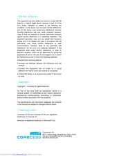 Corecess 3311N User Manual