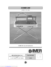 IMER Combi 200 Use And Maintenance