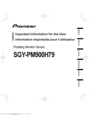 Pioneer SGY-PM900H79 L Important Information For The User