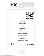 Team Kalorik TKG WM 10 Operating Instructions Manual