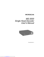 Microscan MS-3000 User Manual