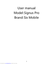 Six Mobile Signus Pro User Manual