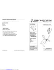 ICON Health & Fitness Pro-Form PFEVEX39832 User Manual